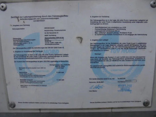 Izmjenjivi sanduk s bočnom kliznom ceradom Wecon WPR45SG TUV AND TRAIN LOADINGPROF: slika Izmjenjivi sanduk s bočnom kliznom ceradom Wecon WPR45SG TUV AND TRAIN LOADINGPROF Izmjenjivi sanduk s bočnom kliznom ceradom Wecon WPR45SG TUV AND TRAIN LOADINGPROF: slika Izmjenjivi sanduk s bočnom kliznom ceradom Wecon WPR45SG TUV AND TRAIN LOADINGPROF