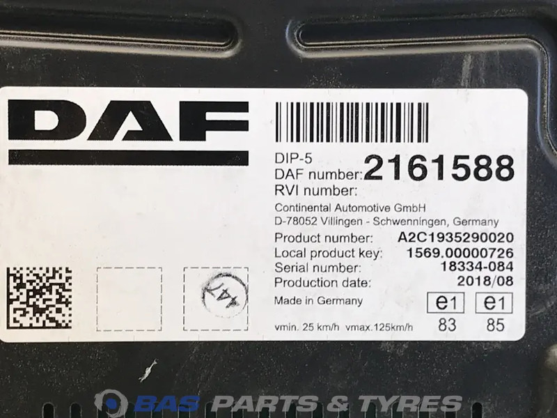 DAF XF106 - Ploča s instrumentima za Kamion: slika DAF XF106 - Ploča s instrumentima za Kamion DAF XF106 - Ploča s instrumentima za Kamion: slika DAF XF106 - Ploča s instrumentima za Kamion