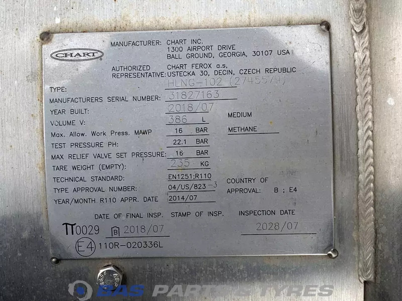 Scania LNG tank Scania 352 Liter 1776103 - Spremnik goriva za Kamion: slika Scania LNG tank Scania 352 Liter 1776103 - Spremnik goriva za Kamion Scania LNG tank Scania 352 Liter 1776103 - Spremnik goriva za Kamion: slika Scania LNG tank Scania 352 Liter 1776103 - Spremnik goriva za Kamion