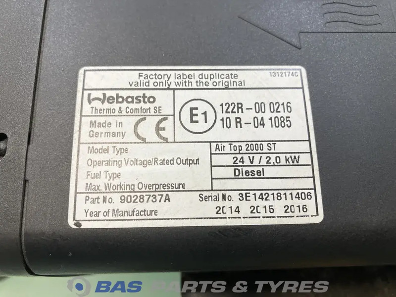 Volvo Standkachel 84521172 - Grijanje/ Ventilacija za Kamion: slika Volvo Standkachel 84521172 - Grijanje/ Ventilacija za Kamion Volvo Standkachel 84521172 - Grijanje/ Ventilacija za Kamion: slika Volvo Standkachel 84521172 - Grijanje/ Ventilacija za Kamion