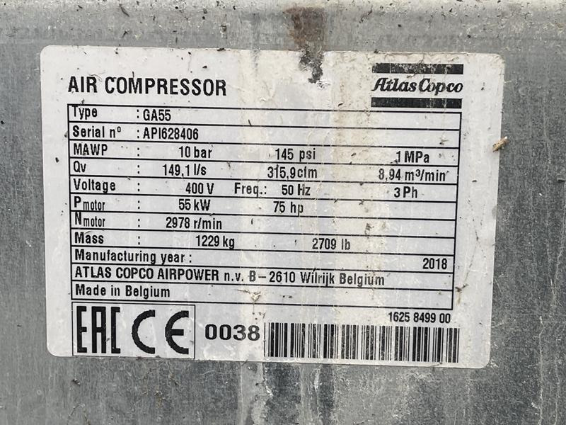 Zračni kompresor Atlas-Copco GA 55: slika Zračni kompresor Atlas-Copco GA 55