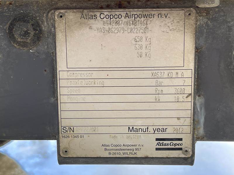 Atlas-Copco XAS 37 KD - Zračni kompresor: slika Atlas-Copco XAS 37 KD - Zračni kompresor Atlas-Copco XAS 37 KD - Zračni kompresor: slika Atlas-Copco XAS 37 KD - Zračni kompresor