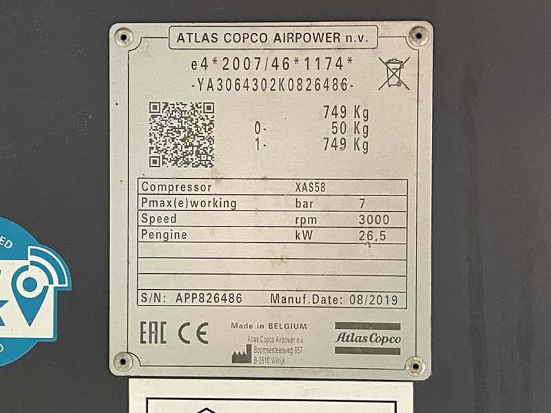 Atlas-Copco XAS 58 KD - Zračni kompresor: slika Atlas-Copco XAS 58 KD - Zračni kompresor Atlas-Copco XAS 58 KD - Zračni kompresor: slika Atlas-Copco XAS 58 KD - Zračni kompresor