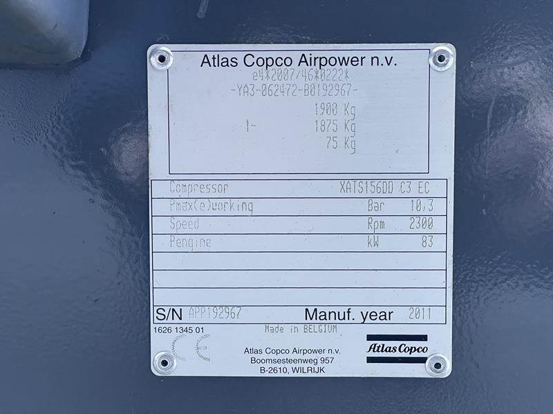 Atlas-Copco XATS 156 DD - N - Zračni kompresor: slika Atlas-Copco XATS 156 DD - N - Zračni kompresor Atlas-Copco XATS 156 DD - N - Zračni kompresor: slika Atlas-Copco XATS 156 DD - N - Zračni kompresor