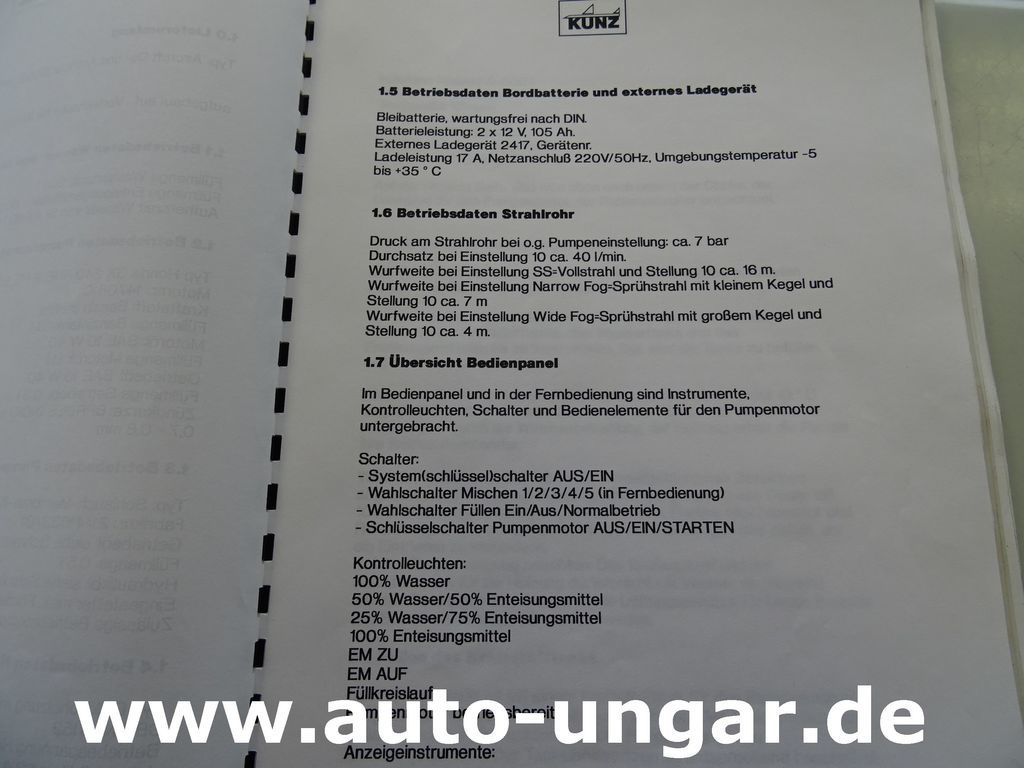 Vozilo za odleđivanje zrakoplova Kunz Aircraft De-Icer Anti-Icer 1200E GSE: slika Vozilo za odleđivanje zrakoplova Kunz Aircraft De-Icer Anti-Icer 1200E GSE