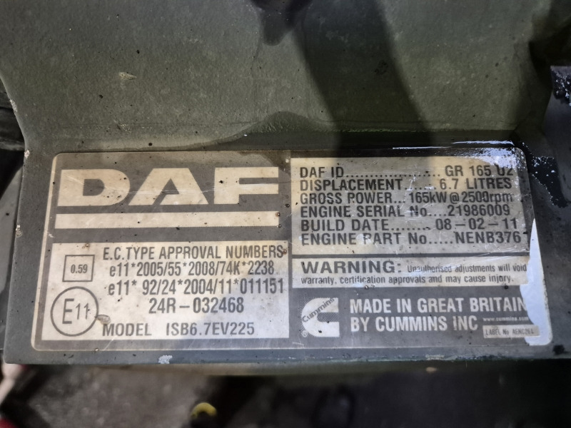 DAF GR165U2 EUR5 Engine (Truck) - Motor za Kamion: slika DAF GR165U2 EUR5 Engine (Truck) - Motor za Kamion DAF GR165U2 EUR5 Engine (Truck) - Motor za Kamion: slika DAF GR165U2 EUR5 Engine (Truck) - Motor za Kamion