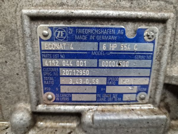 ZF Ecomat 4 6HP554C Gearbox - Mjenjač: slika ZF Ecomat 4 6HP554C Gearbox - Mjenjač ZF Ecomat 4 6HP554C Gearbox - Mjenjač: slika ZF Ecomat 4 6HP554C Gearbox - Mjenjač