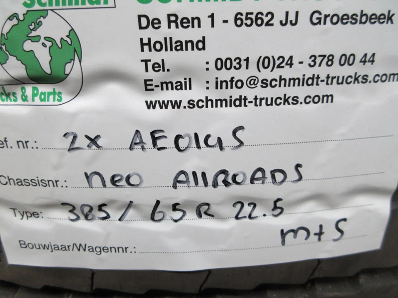 Aeolus 385 65 R 22.5 VOORBAND M+S MET STAAL WIEL 2 X OP VOORRAAD - Guma za Kamion: slika Aeolus 385 65 R 22.5 VOORBAND M+S MET STAAL WIEL 2 X OP VOORRAAD - Guma za Kamion Aeolus 385 65 R 22.5 VOORBAND M+S MET STAAL WIEL 2 X OP VOORRAAD - Guma za Kamion: slika Aeolus 385 65 R 22.5 VOORBAND M+S MET STAAL WIEL 2 X OP VOORRAAD - Guma za Kamion