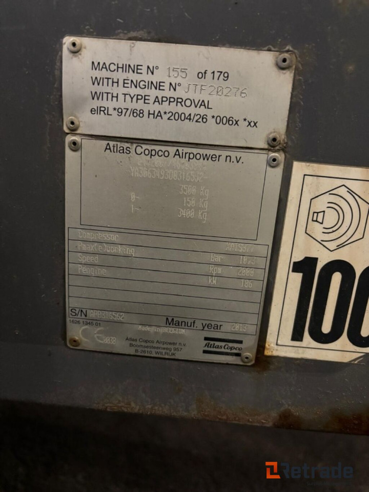 Atlas Copco XATS 377 Kompressor - Građevinski strojevi: slika Atlas Copco XATS 377 Kompressor - Građevinski strojevi Atlas Copco XATS 377 Kompressor - Građevinski strojevi: slika Atlas Copco XATS 377 Kompressor - Građevinski strojevi