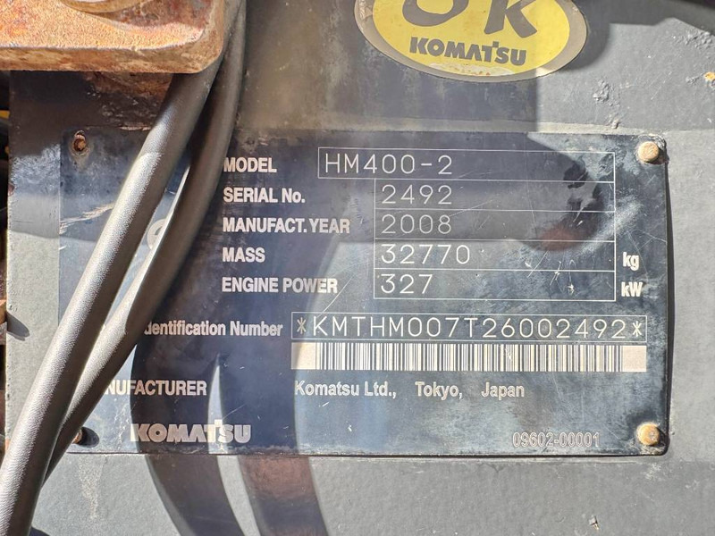 Zglobni istovarivač Komatsu HM400-2 - Dutch Machine / CE + EPA: slika Zglobni istovarivač Komatsu HM400-2 - Dutch Machine / CE + EPA