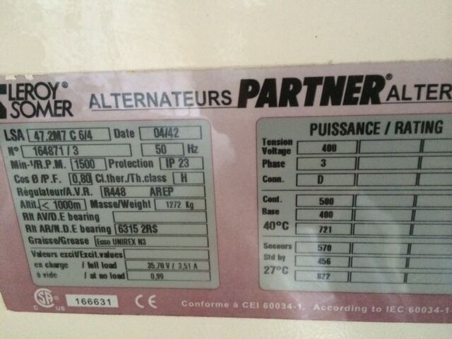 Volvo 500 kVa TAD1631 - Generatorski set: slika Volvo 500 kVa TAD1631 - Generatorski set Volvo 500 kVa TAD1631 - Generatorski set: slika Volvo 500 kVa TAD1631 - Generatorski set