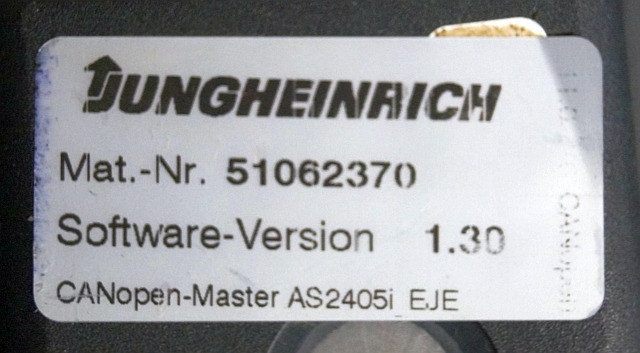 Jungheinrich 51037707 | Rij regeling driving controller AS2405i index E Sw. 1,31 - Upravljačka jedinica (ECU) za Oprema za rukovanje materijalima: slika Jungheinrich 51037707 | Rij regeling driving controller AS2405i index E Sw. 1,31 - Upravljačka jedinica (ECU) za Oprema za rukovanje materijalima Jungheinrich 51037707 | Rij regeling driving controller AS2405i index E Sw. 1,31 - Upravljačka jedinica (ECU) za Oprema za rukovanje materijalima: slika Jungheinrich 51037707 | Rij regeling driving controller AS2405i index E Sw. 1,31 - Upravljačka jedinica (ECU) za Oprema za rukovanje materijalima