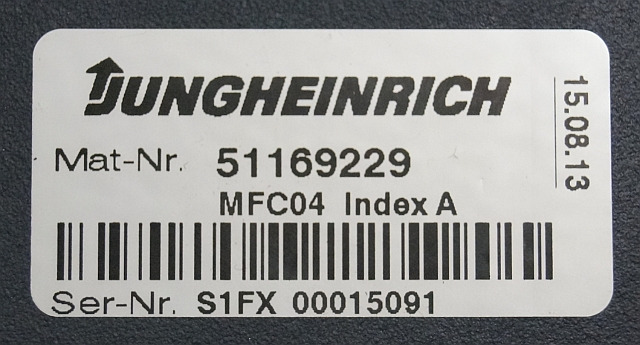 Jungheinrich 51169229 | MFC04 Index A hydraulic from ETV216 year 2013 sn. S1FX00 - Upravljačka jedinica (ECU) za Oprema za rukovanje materijalima: slika Jungheinrich 51169229 | MFC04 Index A hydraulic from ETV216 year 2013 sn. S1FX00 - Upravljačka jedinica (ECU) za Oprema za rukovanje materijalima Jungheinrich 51169229 | MFC04 Index A hydraulic from ETV216 year 2013 sn. S1FX00 - Upravljačka jedinica (ECU) za Oprema za rukovanje materijalima: slika Jungheinrich 51169229 | MFC04 Index A hydraulic from ETV216 year 2013 sn. S1FX00 - Upravljačka jedinica (ECU) za Oprema za rukovanje materijalima