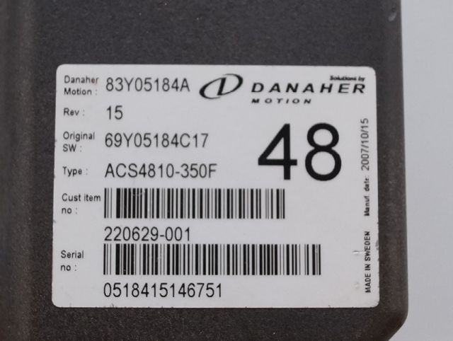 Toyota/BT 220629-001 | Danaher motion AC Superdrive motor controller 83Y05184A A - Upravljačka jedinica (ECU) za Oprema za rukovanje materijalima: slika Toyota/BT 220629-001 | Danaher motion AC Superdrive motor controller 83Y05184A A - Upravljačka jedinica (ECU) za Oprema za rukovanje materijalima Toyota/BT 220629-001 | Danaher motion AC Superdrive motor controller 83Y05184A A - Upravljačka jedinica (ECU) za Oprema za rukovanje materijalima: slika Toyota/BT 220629-001 | Danaher motion AC Superdrive motor controller 83Y05184A A - Upravljačka jedinica (ECU) za Oprema za rukovanje materijalima