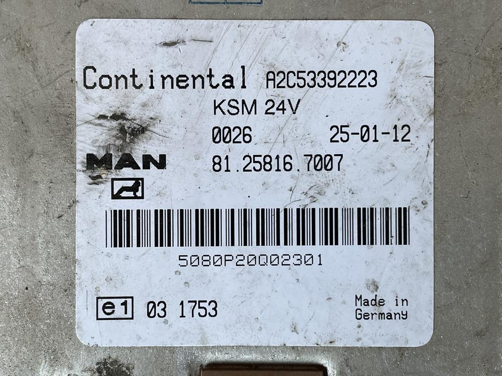 MAN KSM 81.25816 - 7007 - Upravljačka jedinica (ECU) za Kamion: slika MAN KSM 81.25816 - 7007 - Upravljačka jedinica (ECU) za Kamion MAN KSM 81.25816 - 7007 - Upravljačka jedinica (ECU) za Kamion: slika MAN KSM 81.25816 - 7007 - Upravljačka jedinica (ECU) za Kamion