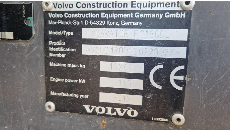 Volvo EC180DL - Bager gusjeničar: slika Volvo EC180DL - Bager gusjeničar Volvo EC180DL - Bager gusjeničar: slika Volvo EC180DL - Bager gusjeničar
