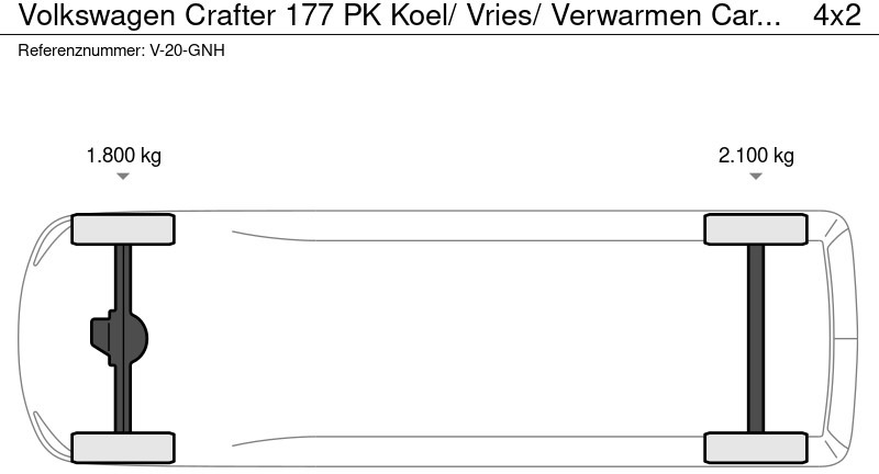 Dostavno vozilo hladnjača Volkswagen Crafter 177 PK Koel/ Vries/ Verwarmen Carrier xarios 350 met nachtaansluiting BPM vrij.: slika Dostavno vozilo hladnjača Volkswagen Crafter 177 PK Koel/ Vries/ Verwarmen Carrier xarios 350 met nachtaansluiting BPM vrij.