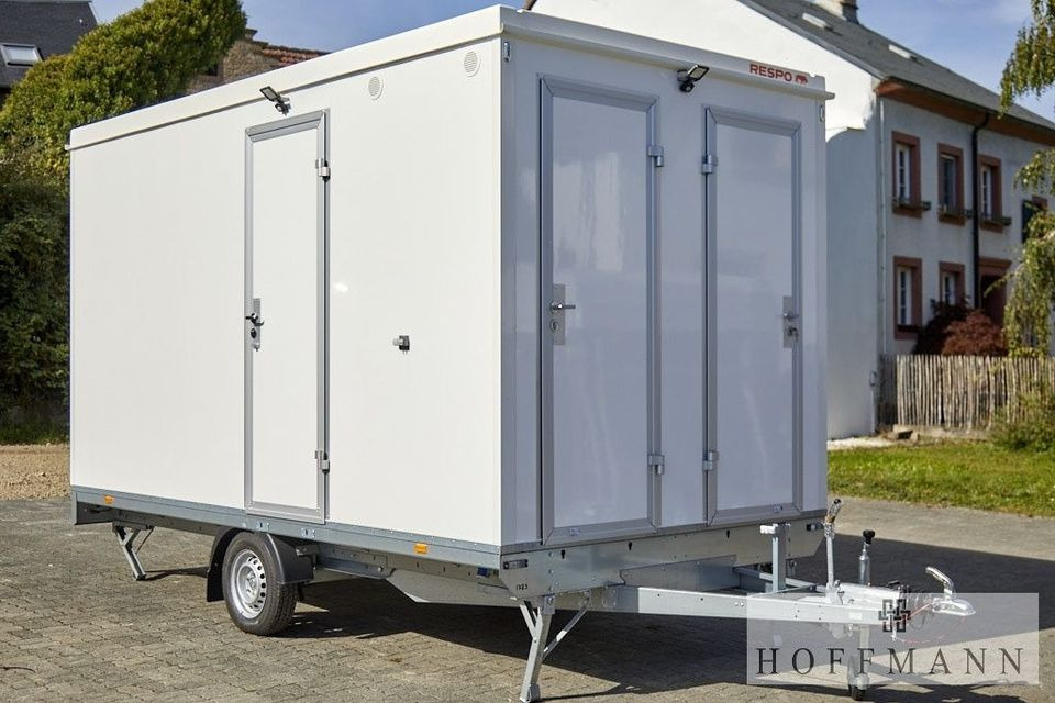 Novi Građevinski kontejner, Prikolica Respo RESPO Mannschaftswagen / Büro 4 m für 6 Mann mit Toilette / Lager: slika Novi Građevinski kontejner, Prikolica Respo RESPO Mannschaftswagen / Büro 4 m für 6 Mann mit Toilette / Lager