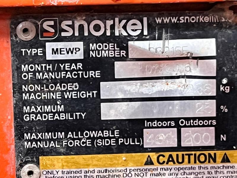 Škarasta podizna platforma Snorkel S3215E NACELLE CISEAUX 6,5M Electrique: slika Škarasta podizna platforma Snorkel S3215E NACELLE CISEAUX 6,5M Electrique
