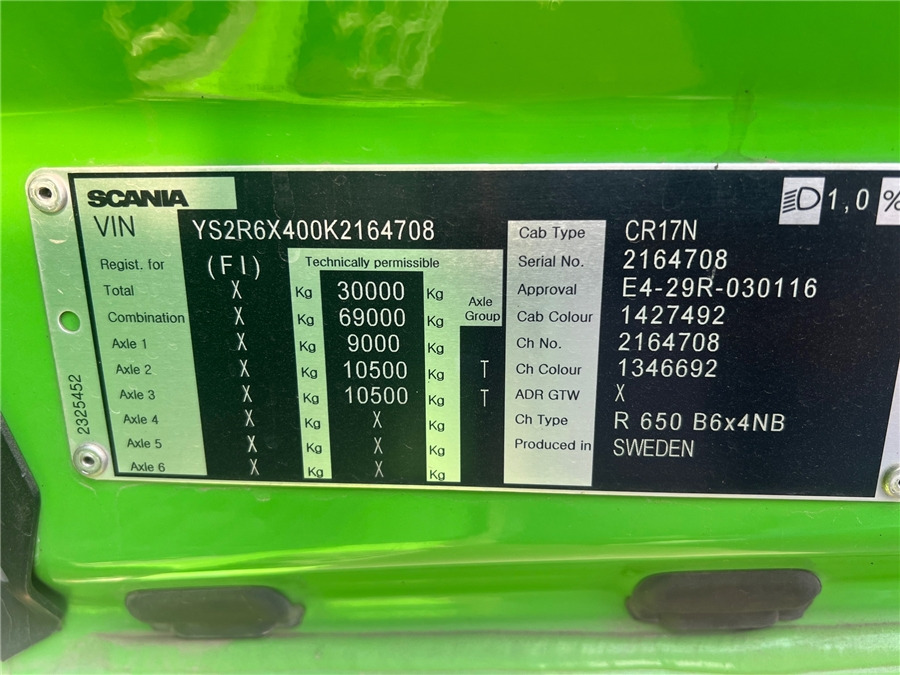 Kamion-šasija Scania R650: slika Kamion-šasija Scania R650 Kamion-šasija Scania R650: slika Kamion-šasija Scania R650