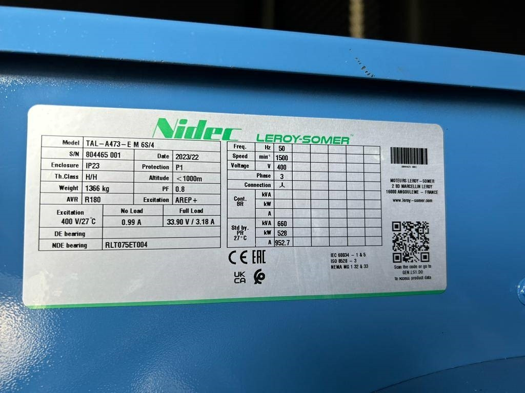 Novi Generatorski set Baudouin 6M33G660/5 - 650 kVA Generator - DPX-19879: slika Novi Generatorski set Baudouin 6M33G660/5 - 650 kVA Generator - DPX-19879
