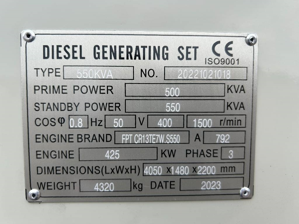 Iveco CR13TE7W - 550 kVA Generator - DPX-19797 - Generatorski set: slika Iveco CR13TE7W - 550 kVA Generator - DPX-19797 - Generatorski set Iveco CR13TE7W - 550 kVA Generator - DPX-19797 - Generatorski set: slika Iveco CR13TE7W - 550 kVA Generator - DPX-19797 - Generatorski set