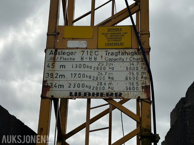 1989 Liebherr EC71 Tårnkran - Dizalica: slika 1989 Liebherr EC71 Tårnkran - Dizalica 1989 Liebherr EC71 Tårnkran - Dizalica: slika 1989 Liebherr EC71 Tårnkran - Dizalica