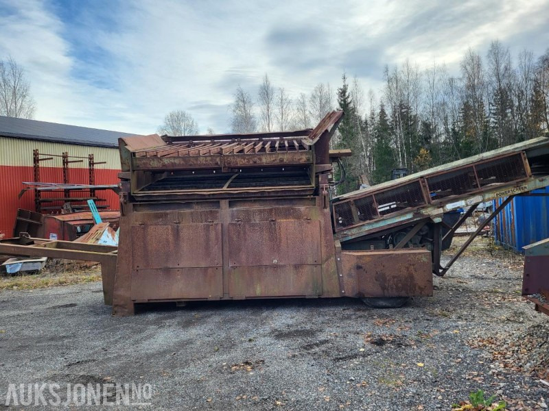 1993 Powerscreen Powergrid grovsorteringsverk for sortering av jord og oppgravde masser. - Screener: slika 1993 Powerscreen Powergrid grovsorteringsverk for sortering av jord og oppgravde masser. - Screener 1993 Powerscreen Powergrid grovsorteringsverk for sortering av jord og oppgravde masser. - Screener: slika 1993 Powerscreen Powergrid grovsorteringsverk for sortering av jord og oppgravde masser. - Screener