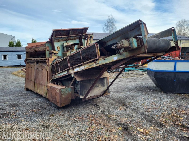 1993 Powerscreen Powergrid grovsorteringsverk for sortering av jord og oppgravde masser. - Screener: slika 1993 Powerscreen Powergrid grovsorteringsverk for sortering av jord og oppgravde masser. - Screener 1993 Powerscreen Powergrid grovsorteringsverk for sortering av jord og oppgravde masser. - Screener: slika 1993 Powerscreen Powergrid grovsorteringsverk for sortering av jord og oppgravde masser. - Screener