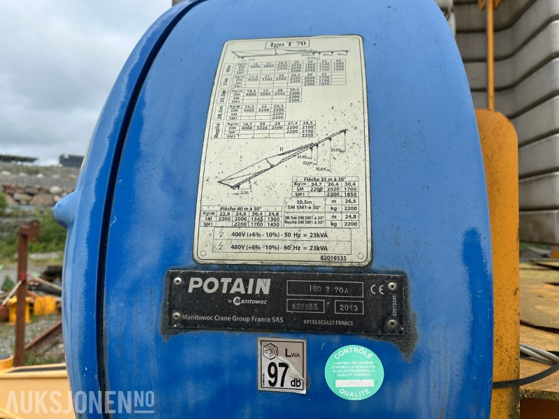 2013 - Potain IGO T70A - Selvreisende Byggekran - Dizalica: slika 2013 - Potain IGO T70A - Selvreisende Byggekran - Dizalica 2013 - Potain IGO T70A - Selvreisende Byggekran - Dizalica: slika 2013 - Potain IGO T70A - Selvreisende Byggekran - Dizalica