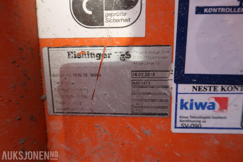 2018 Eichinger betongtobb 1000 liter / sertifisert til 03.26 - Građevinska oprema: slika 2018 Eichinger betongtobb 1000 liter / sertifisert til 03.26 - Građevinska oprema 2018 Eichinger betongtobb 1000 liter / sertifisert til 03.26 - Građevinska oprema: slika 2018 Eichinger betongtobb 1000 liter / sertifisert til 03.26 - Građevinska oprema