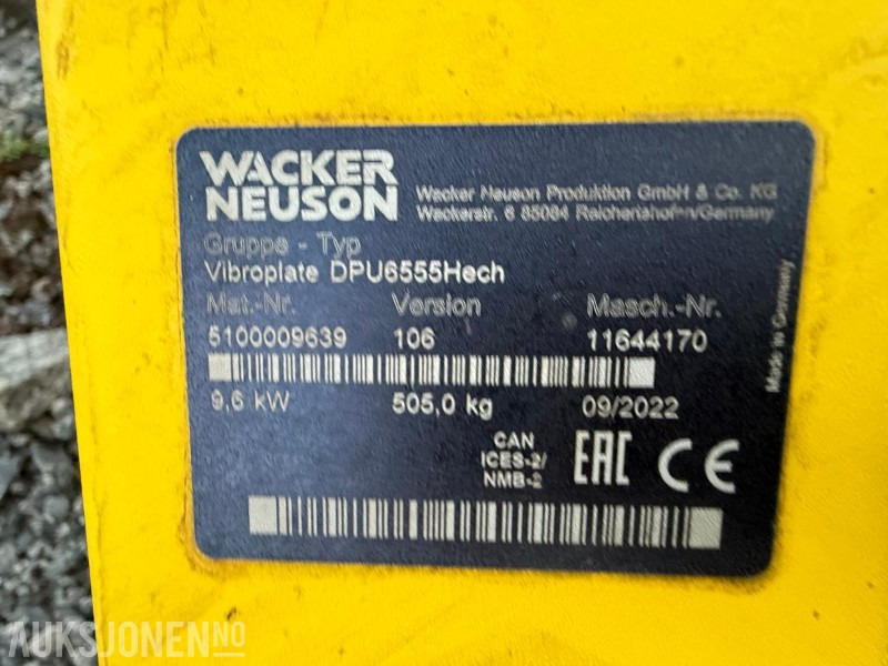 2022 Wacker Neuson DPU 6555 - Vibro ploča: slika 2022 Wacker Neuson DPU 6555 - Vibro ploča 2022 Wacker Neuson DPU 6555 - Vibro ploča: slika 2022 Wacker Neuson DPU 6555 - Vibro ploča