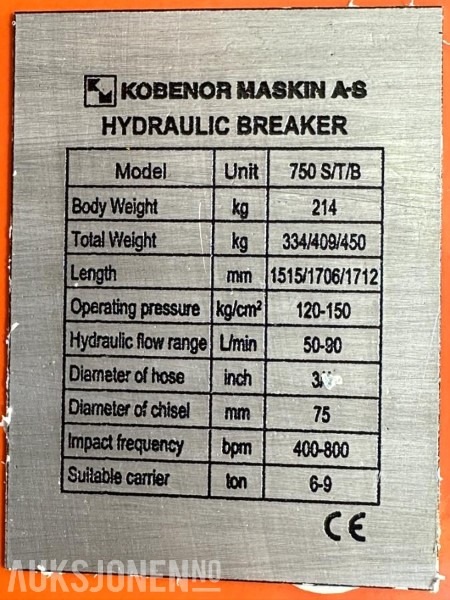 NY KM 750 Pigghammer s40/s50 CE merket FABRIKKGARANTI - Hidraulični čekić za Građevinski strojevi: slika NY KM 750 Pigghammer s40/s50 CE merket FABRIKKGARANTI - Hidraulični čekić za Građevinski strojevi NY KM 750 Pigghammer s40/s50 CE merket FABRIKKGARANTI - Hidraulični čekić za Građevinski strojevi: slika NY KM 750 Pigghammer s40/s50 CE merket FABRIKKGARANTI - Hidraulični čekić za Građevinski strojevi