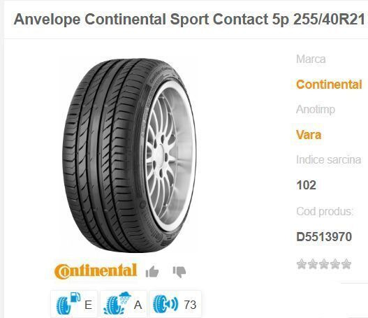 Anvelope Continental NOI ContisportContact 255 / 40 ZR 21 - Guma za Automobil: slika Anvelope Continental NOI ContisportContact 255 / 40 ZR 21 - Guma za Automobil Anvelope Continental NOI ContisportContact 255 / 40 ZR 21 - Guma za Automobil: slika Anvelope Continental NOI ContisportContact 255 / 40 ZR 21 - Guma za Automobil