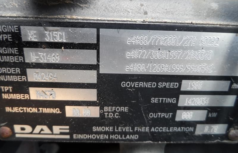 DAF XE 315 C1 DAF XF - Motor za Kamion: slika DAF XE 315 C1 DAF XF - Motor za Kamion DAF XE 315 C1 DAF XF - Motor za Kamion: slika DAF XE 315 C1 DAF XF - Motor za Kamion