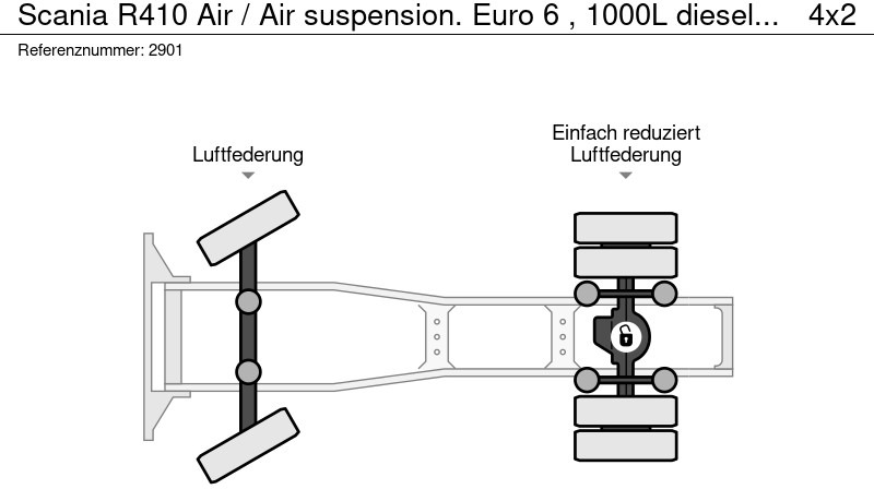 Tegljač Scania R410 Air / Air suspension. Euro 6 , 1000L diesel Tank.: slika Tegljač Scania R410 Air / Air suspension. Euro 6 , 1000L diesel Tank.