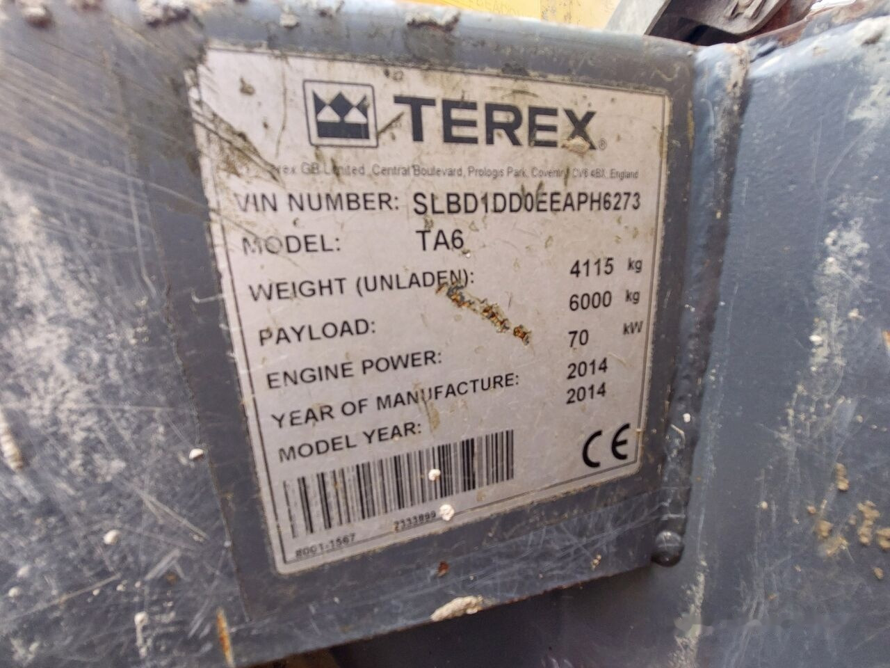 Terex TA6 - Zglobni istovarivač: slika Terex TA6 - Zglobni istovarivač Terex TA6 - Zglobni istovarivač: slika Terex TA6 - Zglobni istovarivač