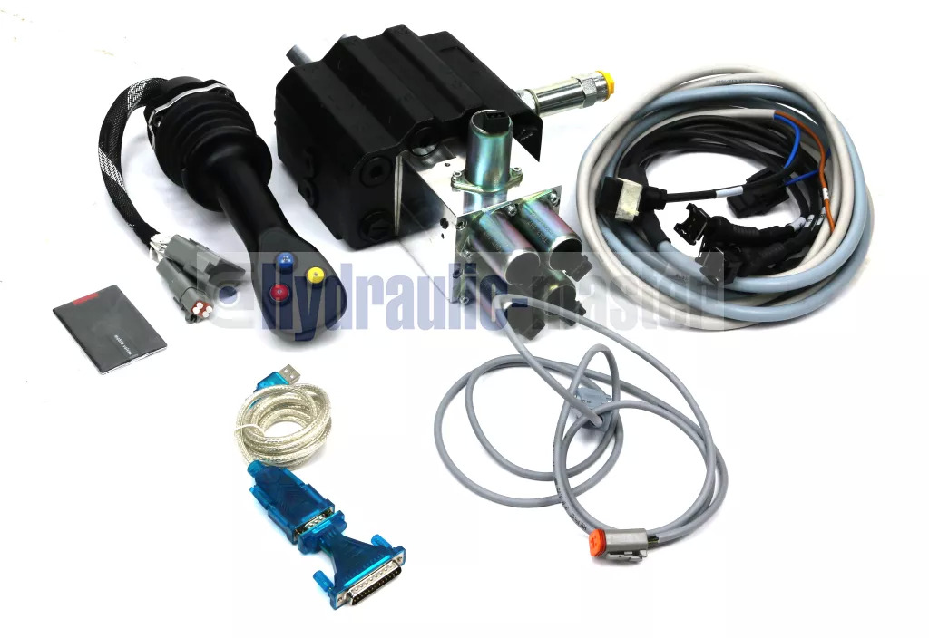 Prednji utovarivač za traktor za Kamion Joystick + AKON LVM92 Proportional Valve 90 L/Min 2 Sections for Loader, Closed: slika Prednji utovarivač za traktor za Kamion Joystick + AKON LVM92 Proportional Valve 90 L/Min 2 Sections for Loader, Closed
