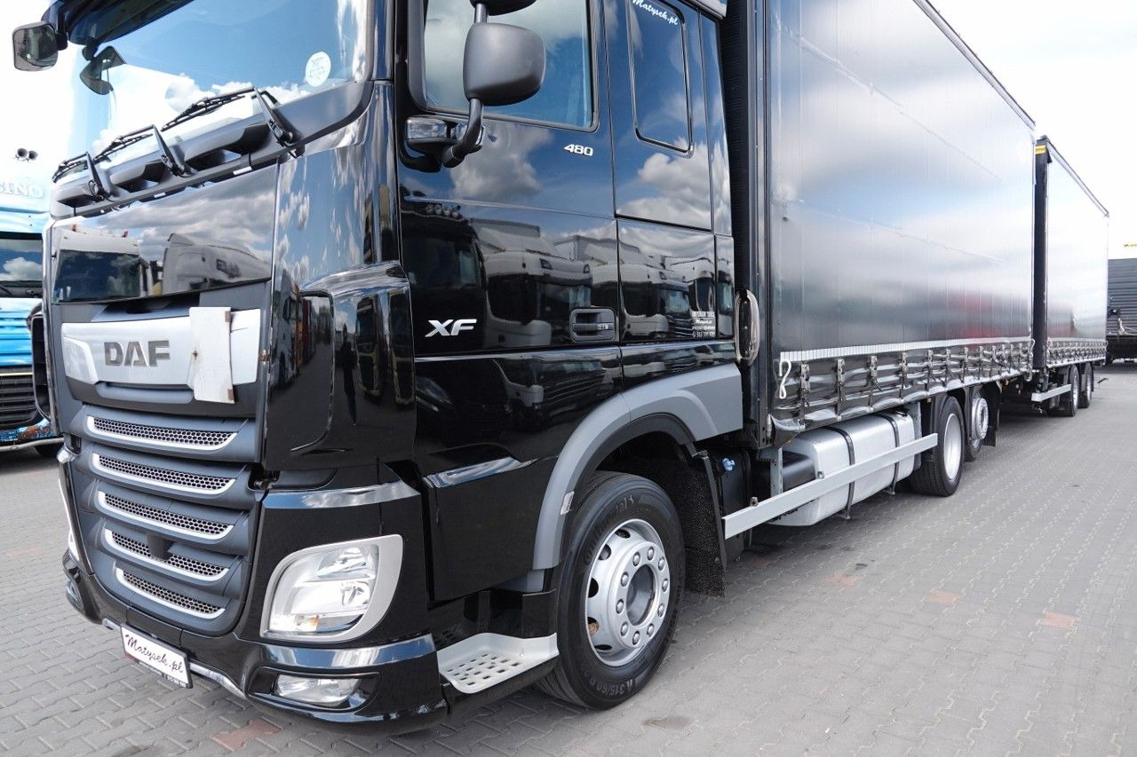 Kamion s ceradom DAF XF 480 / ZESTAW TANDEM / 120 M3 / PRZEJAZDOWY /: slika Kamion s ceradom DAF XF 480 / ZESTAW TANDEM / 120 M3 / PRZEJAZDOWY /