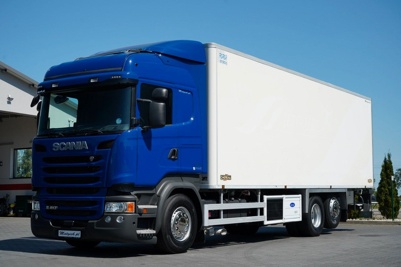 Scania R 410 / 6X2 / CHŁODNIA / SOLÓWKA / Agregat CARRI - Kamion hladnjača: slika Scania R 410 / 6X2 / CHŁODNIA / SOLÓWKA / Agregat CARRI - Kamion hladnjača Scania R 410 / 6X2 / CHŁODNIA / SOLÓWKA / Agregat CARRI - Kamion hladnjača: slika Scania R 410 / 6X2 / CHŁODNIA / SOLÓWKA / Agregat CARRI - Kamion hladnjača