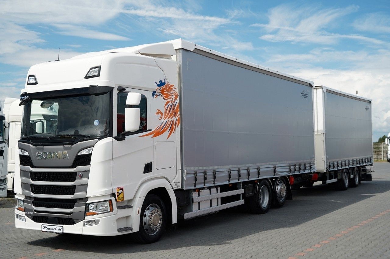 Scania R 450 / ZESTAW TANDEM 120 M3 / PRZEJAZDOWY / OŚ - Kamion s ceradom: slika Scania R 450 / ZESTAW TANDEM 120 M3 / PRZEJAZDOWY / OŚ - Kamion s ceradom Scania R 450 / ZESTAW TANDEM 120 M3 / PRZEJAZDOWY / OŚ - Kamion s ceradom: slika Scania R 450 / ZESTAW TANDEM 120 M3 / PRZEJAZDOWY / OŚ - Kamion s ceradom