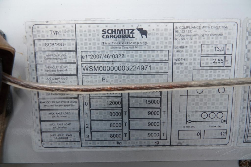 Poluprikolica s ceradom Schmitz Cargobull FIRANKA STANDARD / 2015 ROK: slika Poluprikolica s ceradom Schmitz Cargobull FIRANKA STANDARD / 2015 ROK