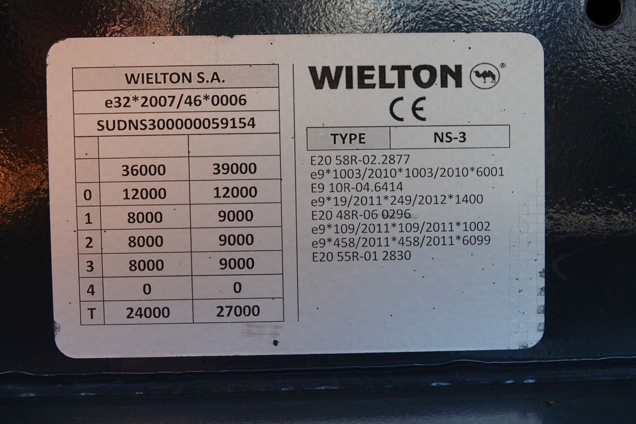 Novi Poluprikolica s ceradom Wielton FIRANKA MEGA / LOWDECK / OŚ PODNOSZONA / DACH PO: slika Novi Poluprikolica s ceradom Wielton FIRANKA MEGA / LOWDECK / OŚ PODNOSZONA / DACH PO
