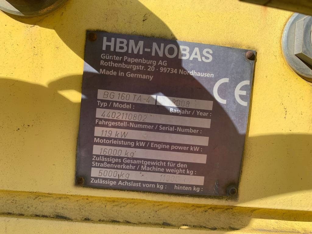 Grejder HBM Nobas BG160TA FOR PARTS: slika Grejder HBM Nobas BG160TA FOR PARTS
