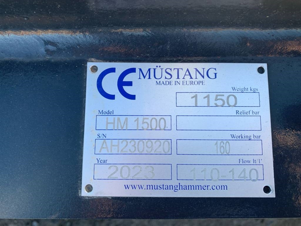 Mustang HM1500 - Hidraulični čekić za Građevinski strojevi: slika Mustang HM1500 - Hidraulični čekić za Građevinski strojevi Mustang HM1500 - Hidraulični čekić za Građevinski strojevi: slika Mustang HM1500 - Hidraulični čekić za Građevinski strojevi