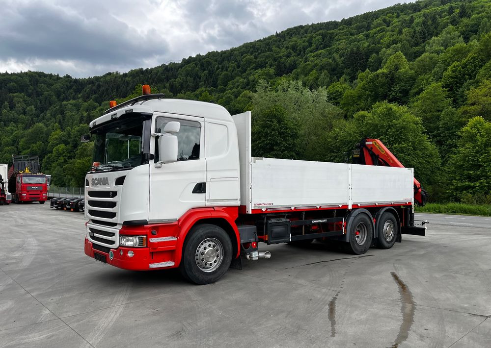 Scania G450 // 6x2// Skrzynia 6.40x2.49 // HDS Palfinger // Oś skrętna podnoszona // - Kamion s otvorenim sandukom, Kamion s kranom: slika Scania G450 // 6x2// Skrzynia 6.40x2.49 // HDS Palfinger // Oś skrętna podnoszona // - Kamion s otvorenim sandukom, Kamion s kranom Scania G450 // 6x2// Skrzynia 6.40x2.49 // HDS Palfinger // Oś skrętna podnoszona // - Kamion s otvorenim sandukom, Kamion s kranom: slika Scania G450 // 6x2// Skrzynia 6.40x2.49 // HDS Palfinger // Oś skrętna podnoszona // - Kamion s otvorenim sandukom, Kamion s kranom