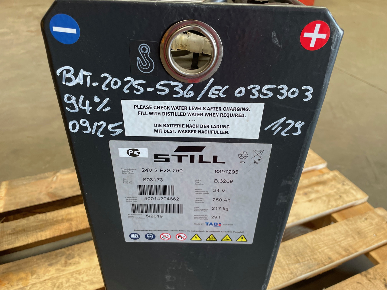 24 Volt I 2PzS 250 - Akumulator za Oprema za rukovanje materijalima: slika 24 Volt I 2PzS 250 - Akumulator za Oprema za rukovanje materijalima 24 Volt I 2PzS 250 - Akumulator za Oprema za rukovanje materijalima: slika 24 Volt I 2PzS 250 - Akumulator za Oprema za rukovanje materijalima