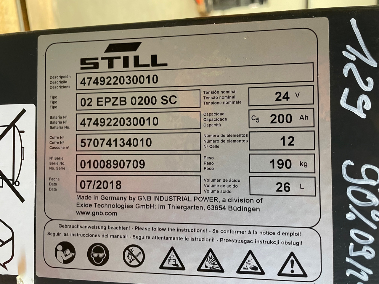 Exide 24 Volt I 2EPzB 200 - Akumulator za Oprema za rukovanje materijalima: slika Exide 24 Volt I 2EPzB 200 - Akumulator za Oprema za rukovanje materijalima Exide 24 Volt I 2EPzB 200 - Akumulator za Oprema za rukovanje materijalima: slika Exide 24 Volt I 2EPzB 200 - Akumulator za Oprema za rukovanje materijalima