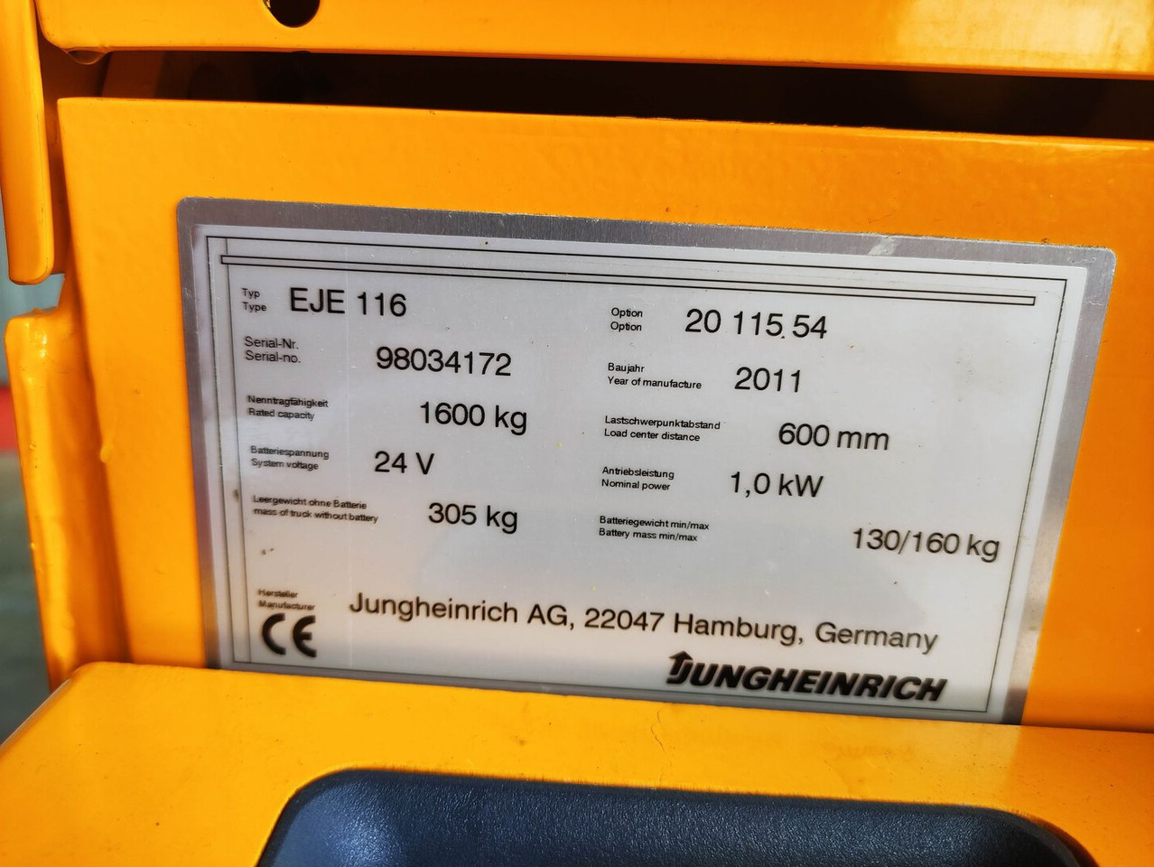 Jungheinrich EJE 116 - Paletni viličar: slika Jungheinrich EJE 116 - Paletni viličar Jungheinrich EJE 116 - Paletni viličar: slika Jungheinrich EJE 116 - Paletni viličar