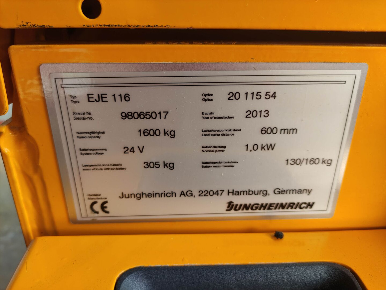 Jungheinrich EJE 116 - Paletni viličar: slika Jungheinrich EJE 116 - Paletni viličar Jungheinrich EJE 116 - Paletni viličar: slika Jungheinrich EJE 116 - Paletni viličar